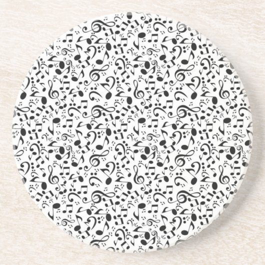 Dessous De Verre En Grès Motif musical (Devant)