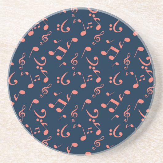 Dessous De Verre En Grès Motif musical (Devant)