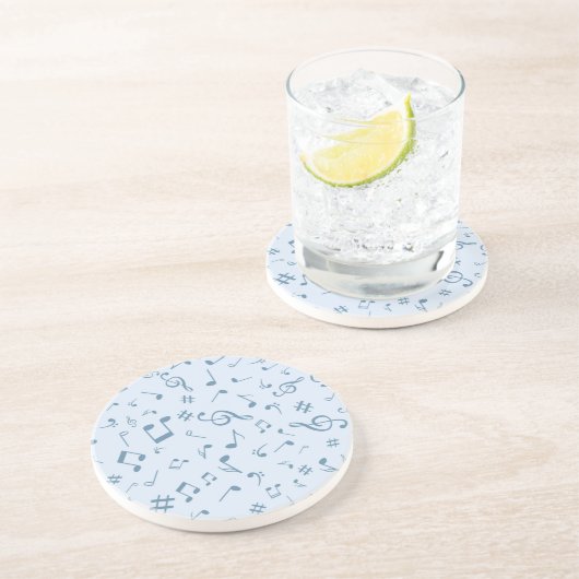 Dessous De Verre En Grès Motif musical (Côté)