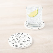 Dessous De Verre En Grès Motif musical (Côté)