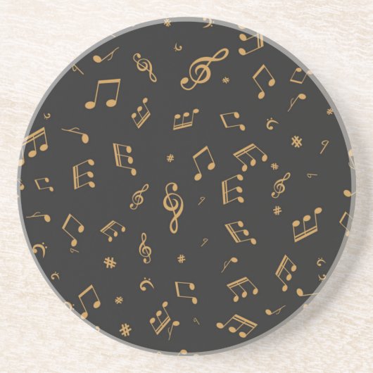 Dessous De Verre En Grès Motif musical (Devant)
