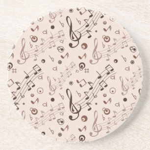 Dessous De Verre En Grès Motif musical