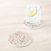 Dessous De Verre En Grès Motif musical (Côté)