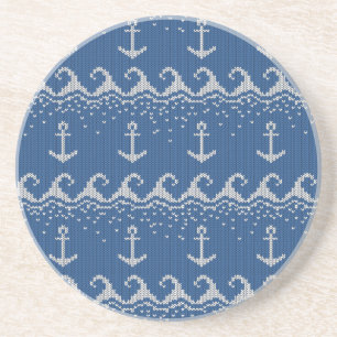 Dessous De Verre En Grès Motif nautique de Knit