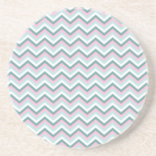 Dessous De Verre En Grès Motif Ocean Mist Chevron