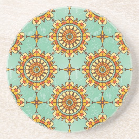 Dessous De Verre En Grès motif ornemental (Devant)