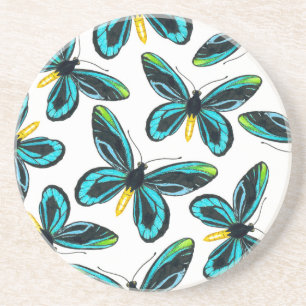 Dessous De Verre En Grès Motif papillon de la reine Alexandra