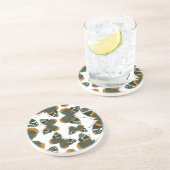 Dessous De Verre En Grès Motif papillon de l'amiral rouge (Côté)