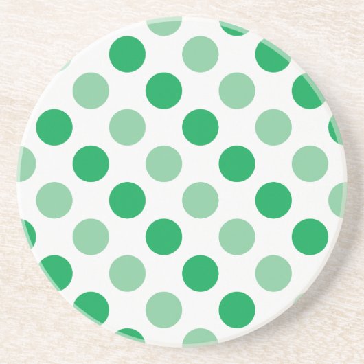 Dessous De Verre En Grès Motif pois vert (Devant)