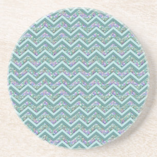 Dessous De Verre En Grès Motif Rainbow Foil ZigZag