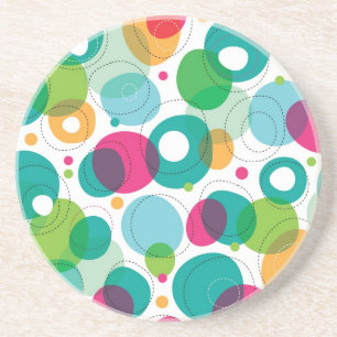 Dessous De Verre En Grès Motif rond d'enfants de bulles