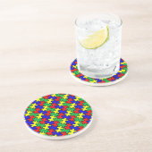 Dessous De Verre En Grès Motif sans couture de puzzle (Côté)