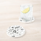 Dessous De Verre En Grès Motif sans couture gothique (Côté)