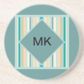 Dessous De Verre En Grès Motif Seashore Stripes (Devant)