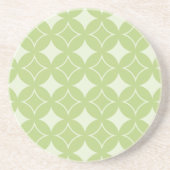 Dessous De Verre En Grès Motif shippo vert olive (Devant)