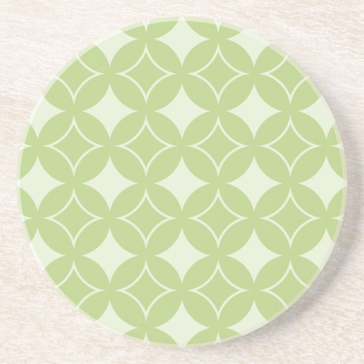 Dessous De Verre En Grès Motif shippo vert olive (Devant)