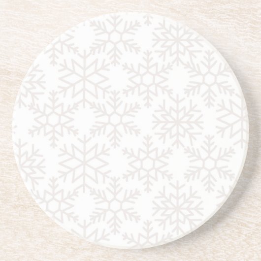 Dessous De Verre En Grès Motif Snowflake (Devant)
