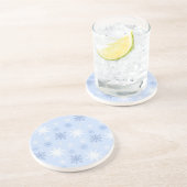 Dessous De Verre En Grès Motif Snowflake (Côté)