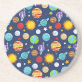 Dessous De Verre En Grès Motif spatial, Planètes, Étoiles, Cosmos, Galaxie (Devant)