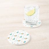 Dessous De Verre En Grès Motif Starburst Mid Century Modern (Côté)