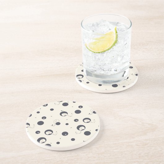 Dessous De Verre En Grès Motif timide d'éléphant (Côté)