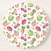 Dessous De Verre En Grès motif tiré par la main de fruits (Devant)