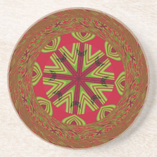 Dessous De Verre En Grès Motif Traditionnel Africain