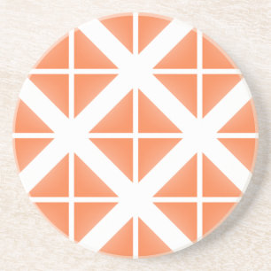 Dessous De Verre En Grès Motif triangle Orange tendance