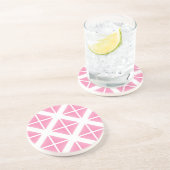 Dessous De Verre En Grès Motif triangle rose tendance (Côté)