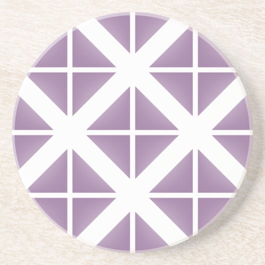 Dessous De Verre En Grès Motif triangle tendance violet (Devant)