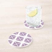 Dessous De Verre En Grès Motif triangle tendance violet (Côté)