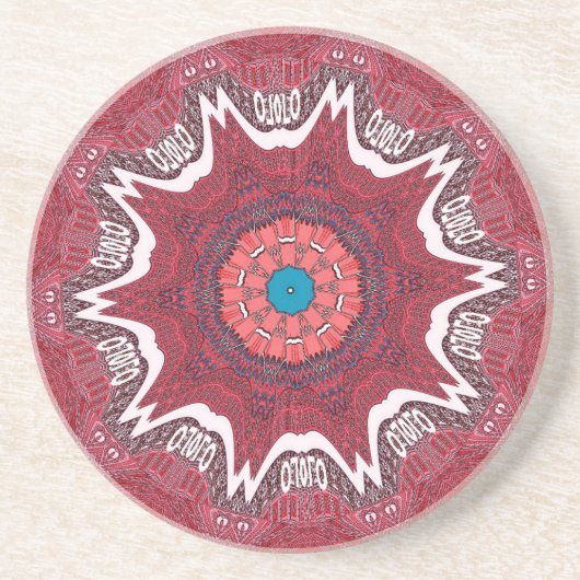 Dessous De Verre En Grès Motif tribal de l'ethnie Sindh.jpg (Devant)