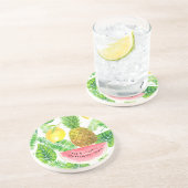 Dessous De Verre En Grès Motif tropical (Côté)