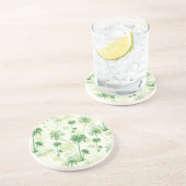 Dessous De Verre En Grès Motif vert de palmier (Côté)