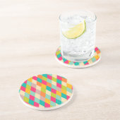 Dessous De Verre En Grès motif vintage arlequin (Côté)