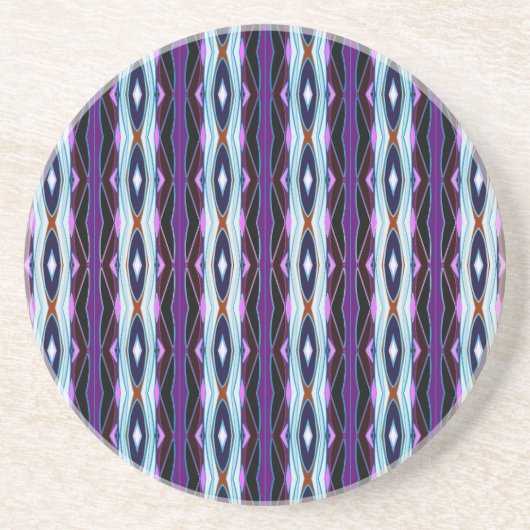 Dessous De Verre En Grès Motif violet unique (Devant)