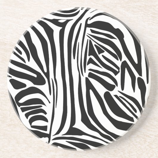 Dessous De Verre En Grès Motif zèbre (Devant)