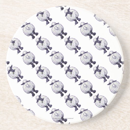 Dessous De Verre En Grès Motifs du mouton (Devant)