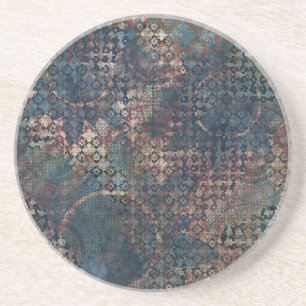 Dessous De Verre En Grès Motifs grungy avec des patchwork de Textures