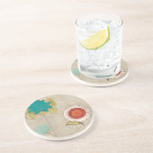 Dessous De Verre En Grès Motifs pétaux I (Côté)