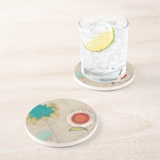 Dessous De Verre En Grès Motifs pétaux I (Côté)