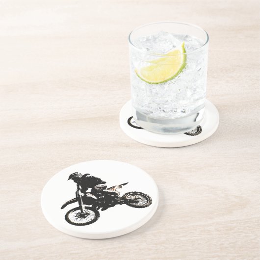 Dessous De Verre En Grès Motocross (Côté)