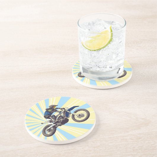 Dessous De Verre En Grès Motocross (Côté)