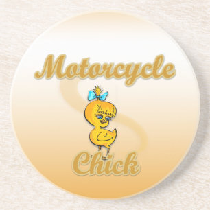 Dessous De Verre En Grès Motorcycle Chick