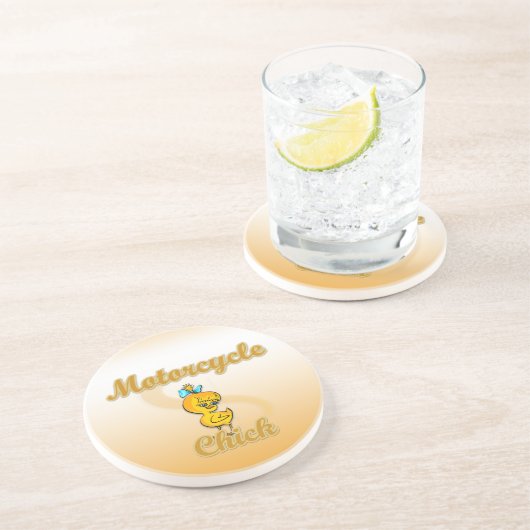 Dessous De Verre En Grès Motorcycle Chick (Côté)