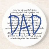 Dessous De Verre En Grès Mots à décrire à papa (Devant)