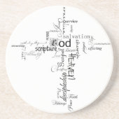 Dessous De Verre En Grès Mots chrétiens (Devant)