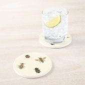 Dessous De Verre En Grès Mouches et coléoptères par Vision Studio (Côté)