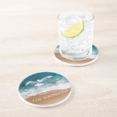 Dessous De Verre En Grès Mouette au-dessus de la mer (Côté)