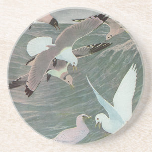 Dessous De Verre En Grès Mouettes au-dessus des vagues de l'océan par Louis